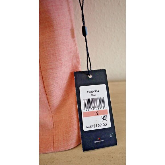 Tommy Hilfiger H31JV904 Women's Sz 12 Misty Rose Pink Single Button Blazer - Picture 5 of 11